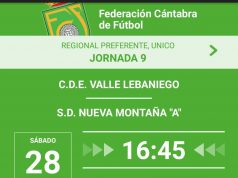 VALLE LEBANIEGO-NUEVA MONTAÑA, MAÑANA SÁBADO A LAS 16:45 EN EL ÁLVARO GONZALEZ.