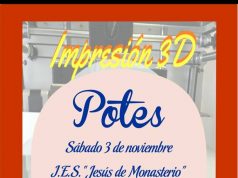SÁBADO 3 DE NOVIEMBRE, ACTIVIDADES GRATUITAS EN POTES: IMPRESIÓN 3D POTES