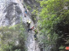 BOMBEROS DE EMERGENCIAS CANTABRIA 112 RESCATAN A UNA MUJER EN LA VÍA FERRATA DE LA HERMIDA