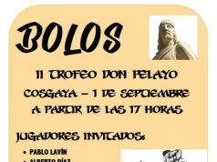 II TROFEO DE BOLOS “DON PELAYO” EN COSGAYA. DOMINGO 1 DE SEPTIEMBRE