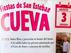 HOY 3 DE AGOSTO, FIESTA DE SAN ESTEBAN EN CUEVA.