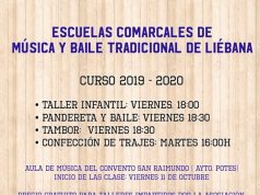 ESCUELAS COMARCALES DE MÚSICA Y BAILE TRADICIONAL. CURSO 2019 – 2020